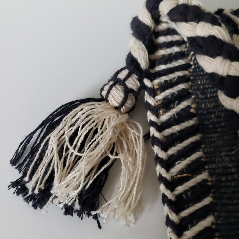 Vtg Y2k Boho Texture Stripe Print Crossbody Bag - Picture 5 of 6